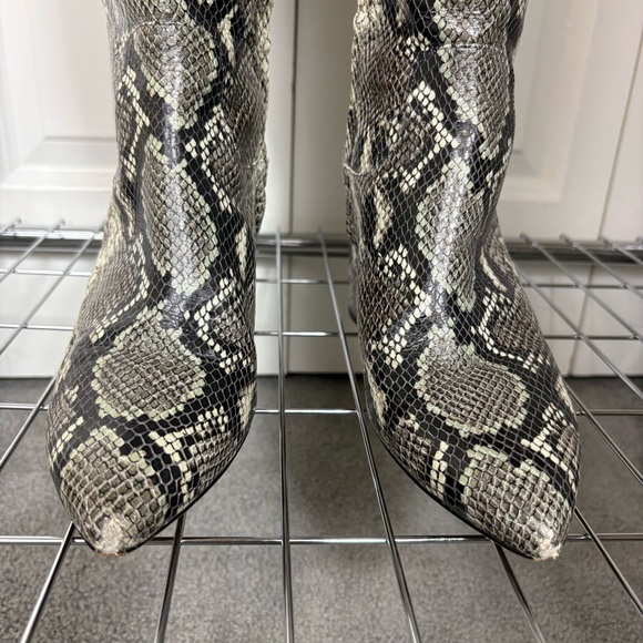 Sam Edelman Green Python Pattern Tall Boots - Picture 3 of 8